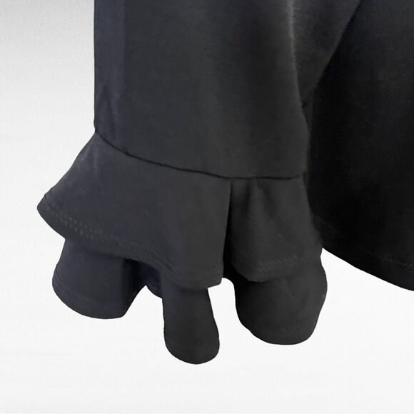 Susan Graver Liquid Knit Long Sleeve with Ruffle Detail Top Blouse Size Small - Picture 3 of 6